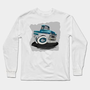 1958 Chevy Apache Pickup - Cartoon Style Long Sleeve T-Shirt